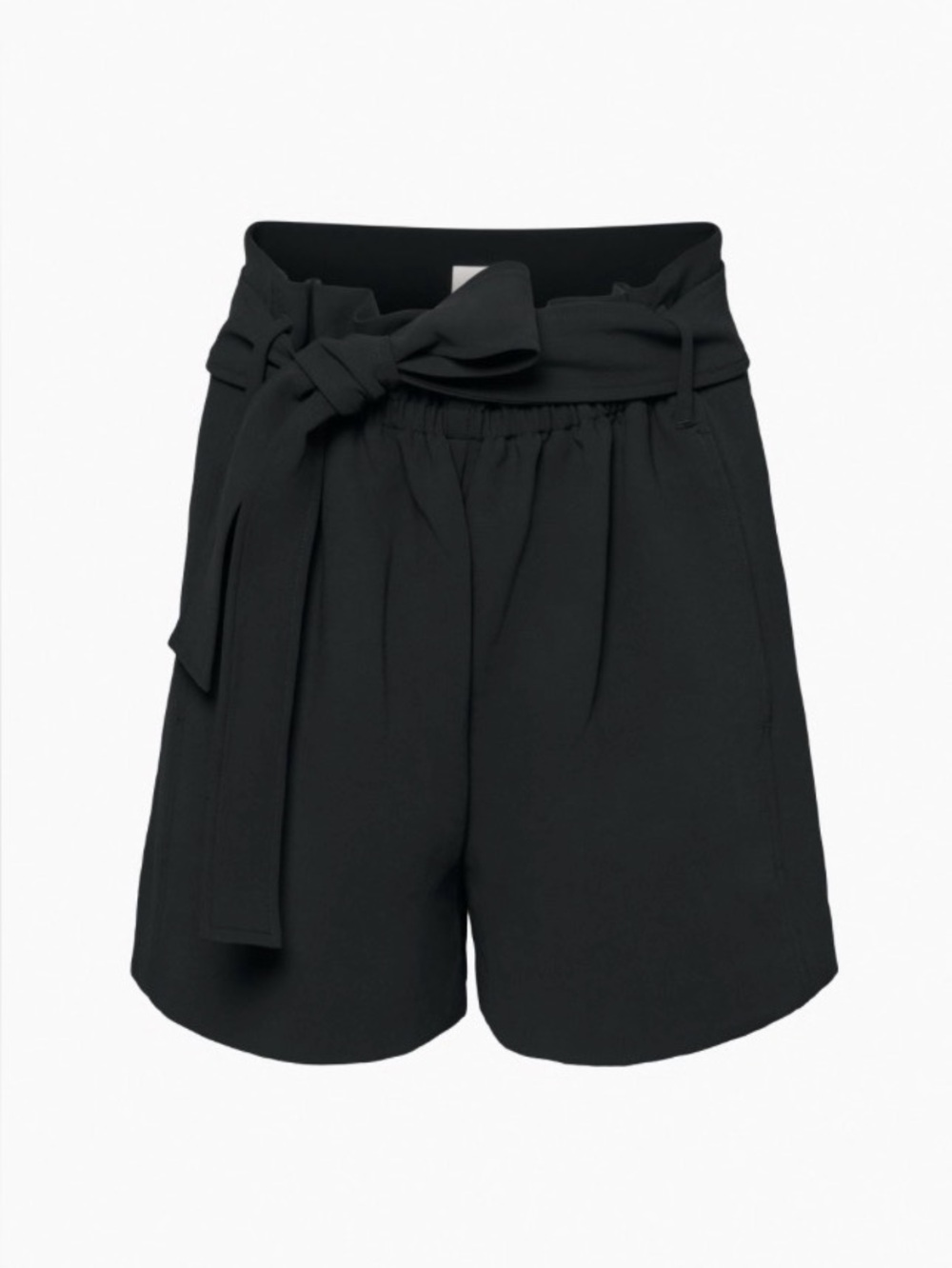 ARITZIA paper bag shorts - black linen blend